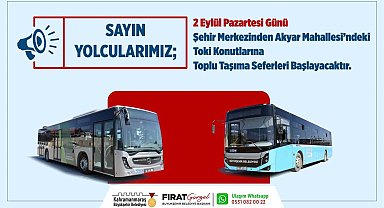 TOKİ Konutları yeni toplu taşıma hattı hizmete açılıyor