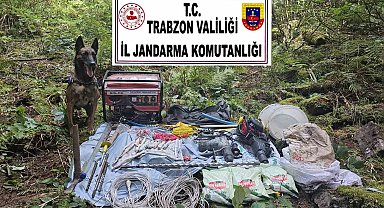 Trabzon'da 4 defineci kilolarca patlayıcı ile yakalandı