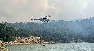 Uşak'taki orman yangınına müdahale sürüyor