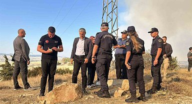 Vali Aktaş yangın bölgesinde incelemelerde bulundu