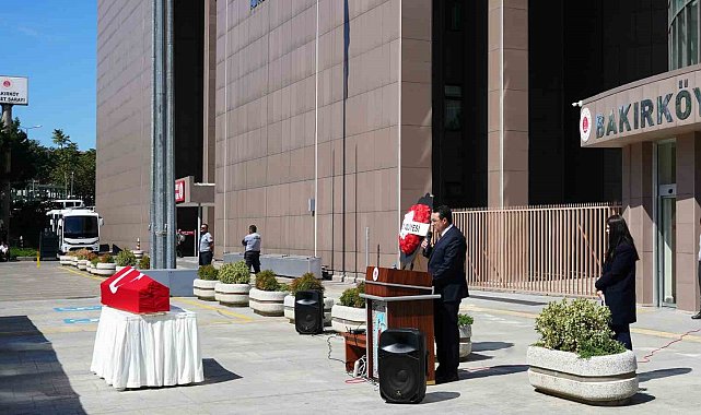 Vefat eden hakim Erdoğan Ayata için Bakırköy Adliyesi'nde tören düzenlendi