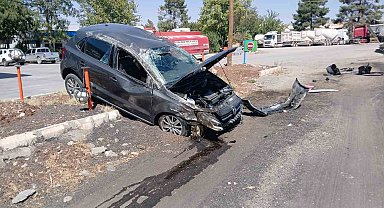 Virajı alamayan otomobil takla attı: 1 yaralı