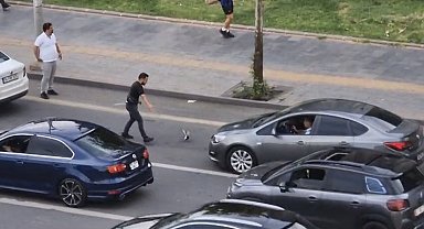 Yaralı güvercin trafiği birbirine kattı