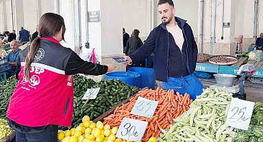 Yozgat'ta Halk Pazarı'nda farkındalık çalışması