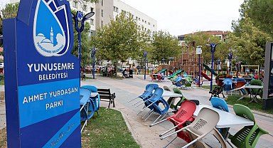 Yunusemre'de parklara bakım onarım çalışması
