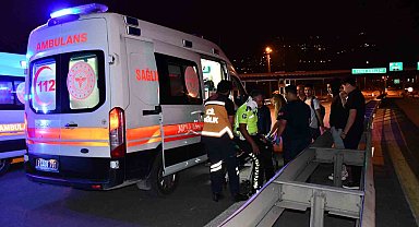 'Dur' ihtarına uymayan motosiklet polis memuruna çarptı