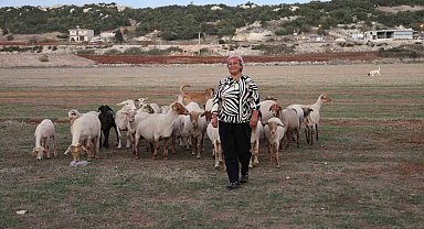 8 yıl önce devlet desteğiyle 31 koyun alan mahallenin tek kadın çobanı, koyunlardan elde ettiği kazançla ev ve araba sahibi oldu