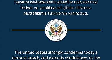 ABD Büyükelçiliği: "Müttefikimiz Türkiye'nin yanındayız"