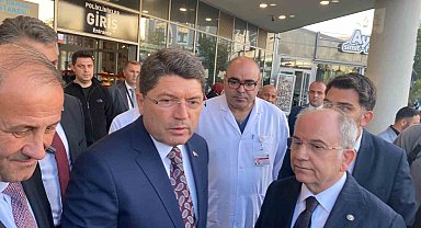 Adalet Bakanı Tunç, bıçaklanan müfettişi hastanede ziyaret etti