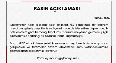 Adıyaman Valiliğinden deprem açıklaması
