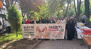 Afyonkarahisar'da Gazze için hayır çarşısı kuruldu
