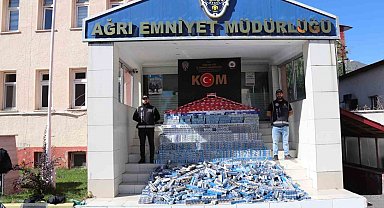 Ağrı'da polis 181 bin 100 karton kaçak sigara yakaladı