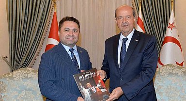 ALKÜ Rektörü Türkdoğan, KKTC Cumhurbaşkanı Tatar'ı ziyaret etti