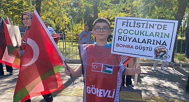 Ankara'da Filistin'e destek yürüyüşü