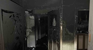 Apartman dairesinde korkutan yangın