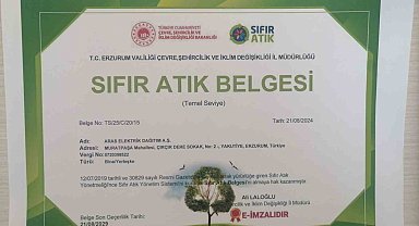 Aras EDAŞ sürdürülebilirlik çalışmaları kapsamında 'Sıfır atık belgesi'ni aldı