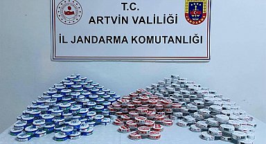 Artvin'de kaçak sigara ve içki operasyonu