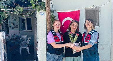 Aydın jandarması muhtarları unutmadı