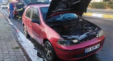 Aydın'da otomobil yangını