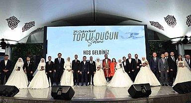 Bağcılar'da 7 çift, Bakan Yumaklı'nın şahitliğinde dünya evine girdi