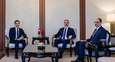 Bakan Fidan, IKBY Başkanı Barzani'yi kabul etti