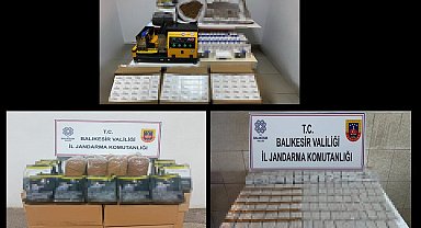 Balıkesir İl Jandarma Komutanlığı'ndan kaçakçılık ve organize suçlara büyük darbe