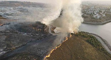 Bandırma'da makilik alanda yangın