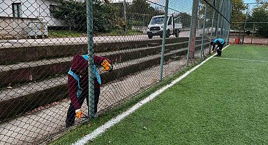 Başiskele'de spor sahalarına bakım ve onarım
