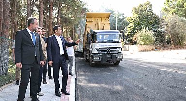 Başkan Çavuşoğlu, asfalt çalışmalarını inceledi