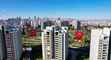 Başkentte kırmızı beyaz coşkusu havadan görüntülendi