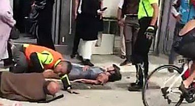 Bisiklet yarışında talihsiz kaza