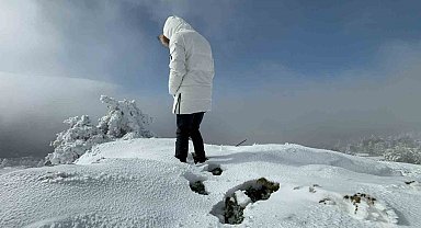 Bolu'nun yükseklerinde kar kalınlığı 15 santimetreye ulaştı