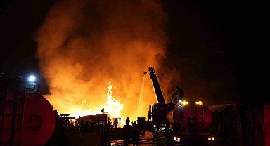 Bursa'da palet fabrikasında yangın