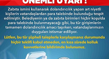 Büyükşehirden dolandırıcılara karşı uyarı