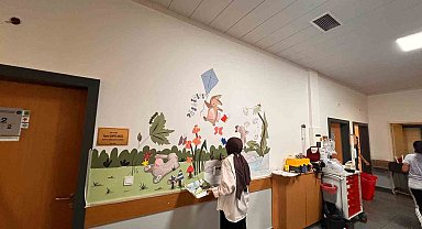 Canlı duvarlara, çocuk hasta ve yakınlarından yoğun ilgi