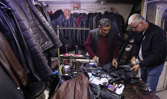 Çöp olacak 10 bin liralık deri montlar, ortalama 1000 lira masrafla onarılıp yıllarca kullanılıyor