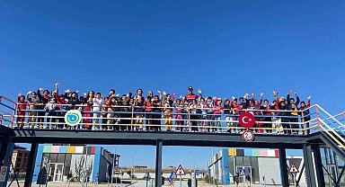 Çorlu Trafik Eğitim Parkı'nda öğrencilere trafik eğitimi verildi