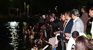 Çorum'da maket gemiler Filistin için suya bırakıldı