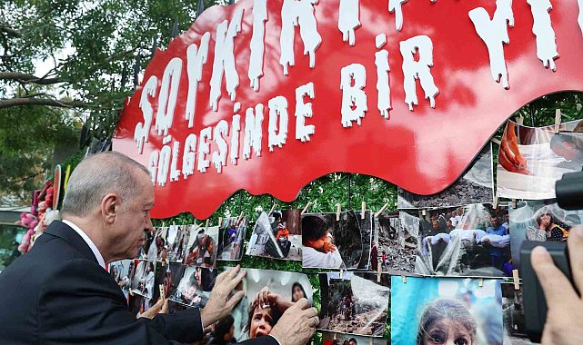 Cumhurbaşkanı Erdoğan "Soykırımın Gölgesinde Geçen Bir Yıl" sergisini gezdi