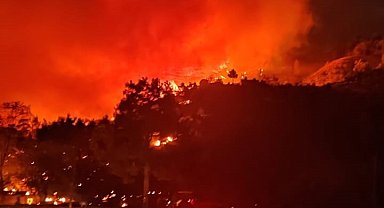 Dalaman orman yangını rüzgarla birlikte büyüdü