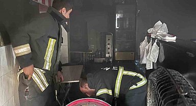 Defne'de işyeri yangını