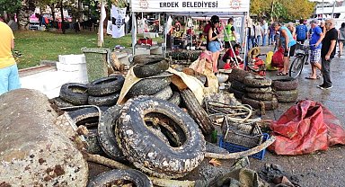 Denizden çıkan lastikler, tamircide bile yok