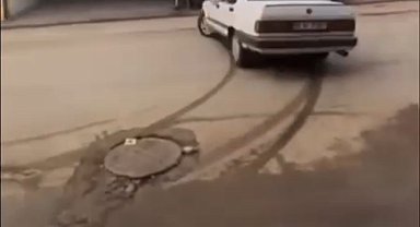 Drift atıp o anları kayda aldıran sürücüye 33 bin lira ceza