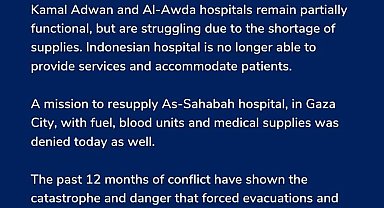 DSÖ'den Gazze açıklaması: "Hasta tahliyeleri İsrail tarafından engelleniyor"