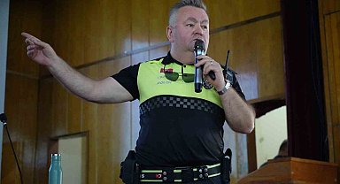 Edirne'de motokuryelere trafik eğitimi verildi