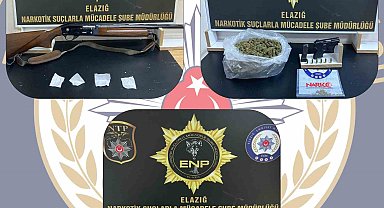 Elazığ'da uyuşturucu ile mücadele: 3 tutuklama