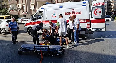 Elektrikli bisiklet ile ticari taksi çarpıştı: 1 yaralı