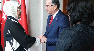 Emine Erdoğan, Arnavutluk Cumhurbaşkanı Bayram Begay'ın eşi Armanda Begay ile görüştü