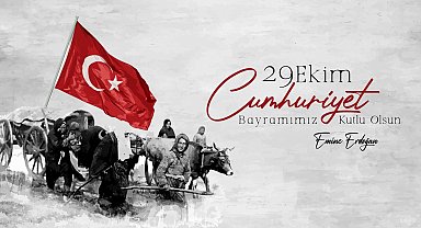 Emine Erdoğan: "Ecdadımızdan devraldığımız bayrağı Türkiye Yüzyılı ile geleceğe taşıyacak olmanın gururunu yaşıyoruz"