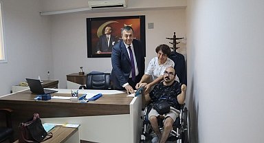 Engelli Yazar Öncel'den Dalaman Kaymakamı'na ziyaret